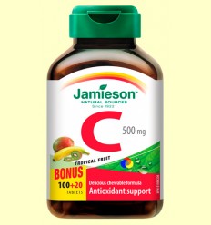 Vitamina C 500 mg Masticable Sabor Tropical - Jamieson - 120 comprimits