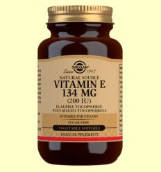 Vitamina E 134mg 200UI - Solgar - 100 càpsules toves vegetals