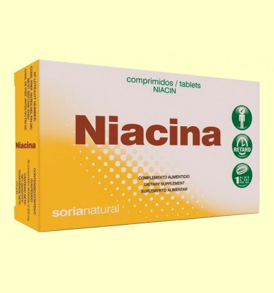 Niacina Retard - Vitamina B3 - Soria Natural - 48 comprimits