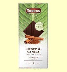 Xocolata Stevia Negre amb Canela - Torras - 125 grams