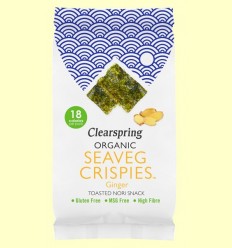Alga Snack Nori Gingebre - Clearspring - 4 grams