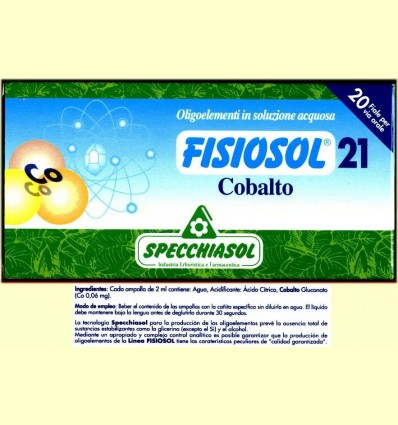 Fisiosol 21 Cobalt - Specchiasol - 20 ampolles
