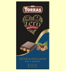 Xocolata amb Llet i Avellanes Enteres Zero - Torras - 150 grams