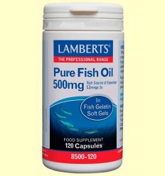 Oli de peix pur 500 mg - Lamberts - 120 càpsules