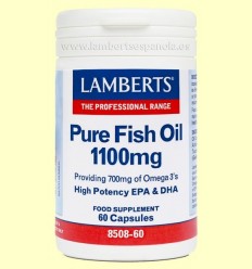 Oli de peix pur 1100 mg - Lamberts - 60 càpsules