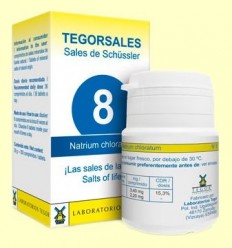Tegorsal Nº 8 Natrium Chloratum - Clorur sòdic - Laboratorios Tegor - 350 comprimits