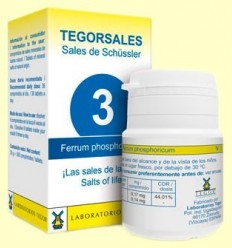 Tegorsal Nº 3 Ferrum Phosphoricum - Difosfat Fèrric - Laboratorios Tegor - 350 comprimits