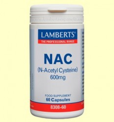 NAC N-acetil cisteïna 600 mg - Lamberts - 60 càpsules