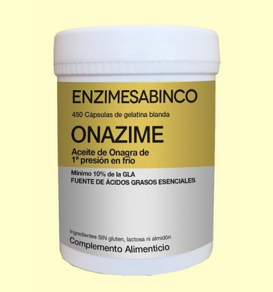 Onazime - Oli d'Onagra - Enzime Sabinco - 450 càpsules toves