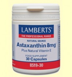 Astaxantina 8 mg amb Vitamina E - Lamberts - 30 càpsules