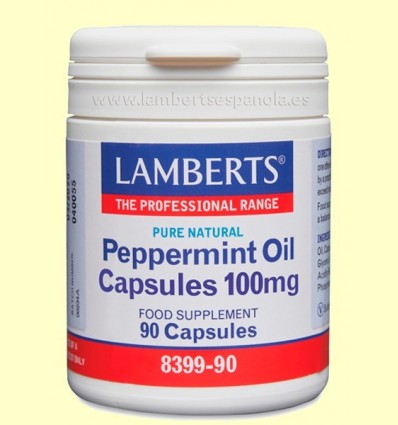 Oli de Menta 100 mg - Lamberts - 90 càpsules