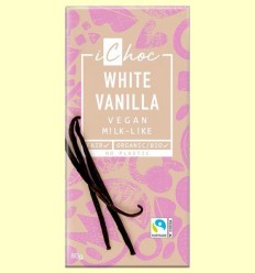 White Vanilla - Xocolata Vegana Blanca amb Vainilla Bourbon Bio - iChoc - 80 grams