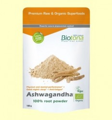 Ashwagandha Raw Powder Bio - Biotona - 150 grams