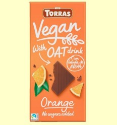 Xocolata Vegana amb Beguda de Civada i Taronja - Torras - 100 grams