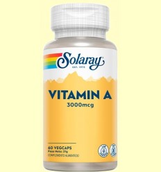 Vitamina A 3000 mcg (10.000 UI) - Solaray - 60 càpsules