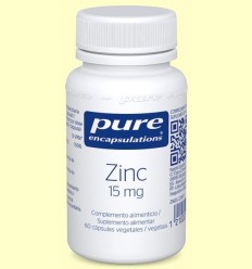 Zinc 15mg - Pure Encapsulations - 60 càpsules