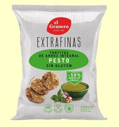 Coquetes Extrafines d'Arròs Integral Pesto Sense Gluten - El Granero - 60 grams