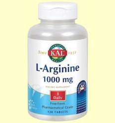 Kal L-Arginina a/r 1000 mg - Laboratorios Kal - 120 comprimits