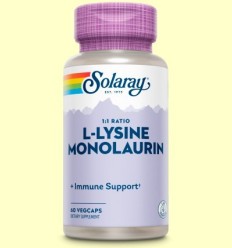 L- Lysine & Monolaurin - Solaray - 60 càpsules